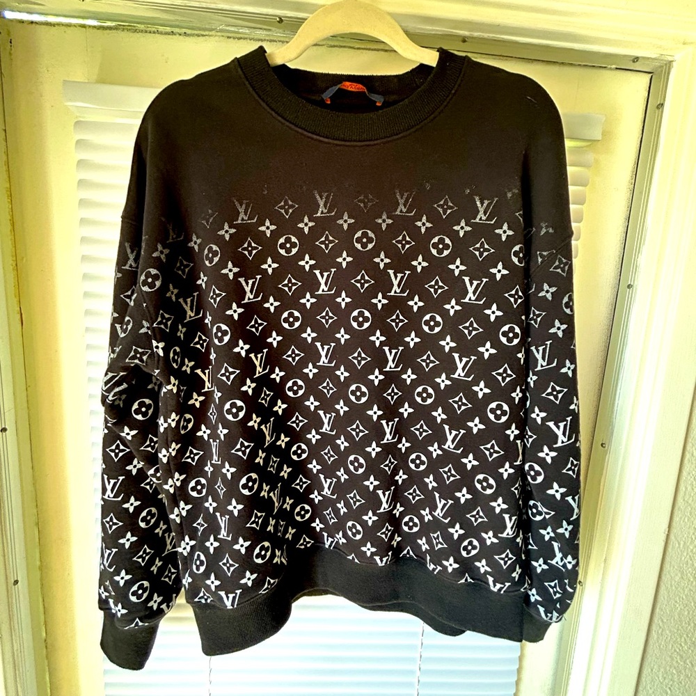 Used Louis Vuitton Black & White Gradient Monogram Sweater